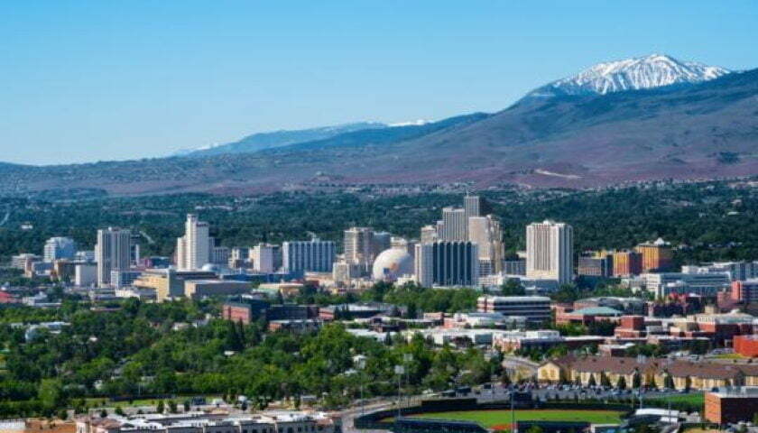 The City of Reno in Nevada